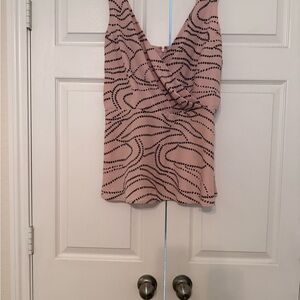 CAbi Pink and Black Swirl Camisole